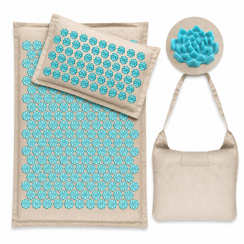 Premium Acupressure Mat with Pillow and Carry Bag Pain Relief, Better Sleep & Stress Reduction